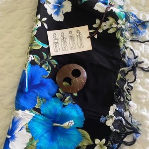 Long Flower Print Sarong